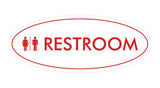Signs ByLITA Oval Unisex Restroom Sign