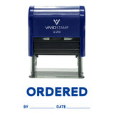 Ordered By Date Self Inking Rubber Stamp
