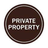 Signs ByLITA Circle Private Property Sign