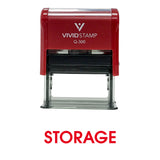 Red Storage Self Inking Rubber Stamp