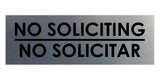 Signs ByLITA Basic No Soliciting No Solicitar Sign
