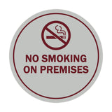 Signs ByLITA Circle No Smoking on Premises Sign