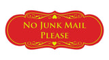 Signs ByLITA Designer No Junk Mail Please Sign