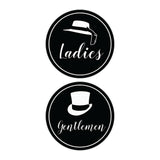 Signs ByLITA Circle Ladies and Gentlemen Sign Set