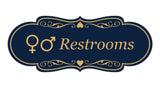 Designer Restrooms Gender Symbols Wall or Door Sign