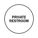 Signs ByLITA Circle Private Restroom Sign