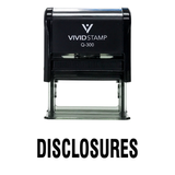 Disclosures Self Inking Rubber Stamp