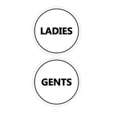 Signs ByLITA Circle Ladies and Gents Sign Set