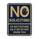 Portrait Round No Soliciting Do Not Bother Us If We Do Not Know You Wall or Door Sign