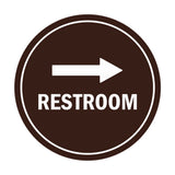 Signs ByLITA Circle Restroom Right Arrow Sign