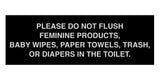 Signs ByLITA Basic Please Do Not Flush Etiquette Sign