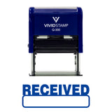 Blue Received Self-Inking Office Rubber Stamp