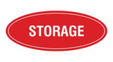 Red Oval STORAGE Sign