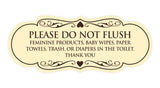 Signs ByLITA Designer Please Do Not Flush Etiqutte Sign