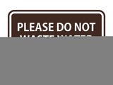 Signs ByLITA Classic Framed Please do Not Waste Water Sign