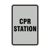 Portrait Round Cpr Station Sign