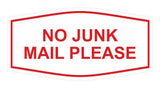 Signs ByLITA Fancy No Junk Mail Please Sign