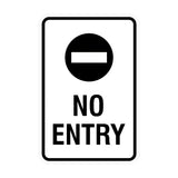 Portrait Round No Entry Sign