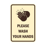Portrait Round Please Wash Your Hands Sign