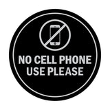 Signs ByLITA Circle No Cell Phone Use Please Sign