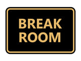 Signs ByLITA Classic Framed Break Room Sign