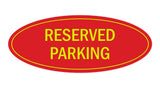 Signs ByLITA Oval Reserved Parking Sign