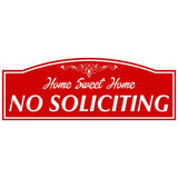 All Quality "HOME SWEET HOME NO SOLICITING" Engraved Sign, 3" x 8"