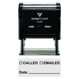 Black Called Emailed With Date Line Self-Inking Office Rubber Stamp