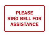 Signs ByLITA Classic Framed Please Ring Bell For Assistance Sign