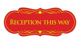 Signs ByLITA Designer Reception This Way Sign