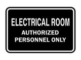 Signs ByLITA Classic Framed ELECTRICAL ROOM AUTHORIZED PERSONNEL ONLY Sign