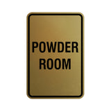 Signs ByLITA Portrait Round Powder Room Sign with Adhesive Tape, Mounts On Any Surface, Weather Resistant, Indoor/Outdoor Use