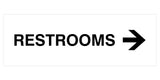 Signs ByLITA Basic Restrooms Right Arrow Directional Sign