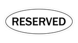 Oval Reserved Sign