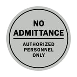 Signs ByLITA Circle No Admittance Sign with Adhesive Tape, Mounts On Any Surface, Weather Resistant, Indoor/Outdoor Use