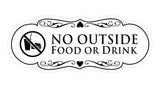 Signs ByLITA Designer No Outside Food or Drink Sign