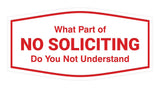 Fancy What Part of No Soliciting Do You Not Understand Wall or Door Sign