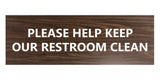 Signs ByLITA Basic Please Help Keep Our Restroom Clean Sign