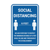 Portrait Round Social Distancing Sign