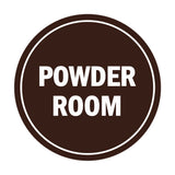 Signs ByLITA Circle Powder Room Sign
