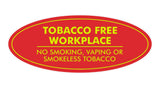Signs ByLITA Oval Tobacco Free Workplace No Smoking Sign