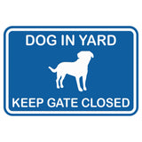 Dog In Yard Keep Gate Closed Wall Door Sign