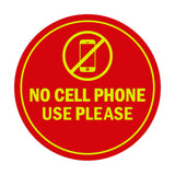 Signs ByLITA Circle No Cell Phone Use Please Sign