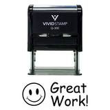 GREAT WORK Teacher Self Inking Rubber Stamp