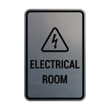 Portrait Round Electrical Room Sign