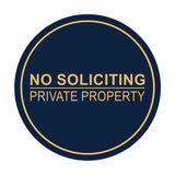 Signs ByLITA Circle No Soliciting Private Property Sign
