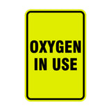 Portrait Round Oxygen In Use Sign