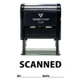 Scanned By Date Self Inking Rubber Stamp