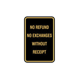 Portrait Round No Refund No Exchanges Without Receipt Sign