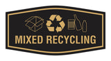 Fancy Mixed Recycling Wall or Door Sign